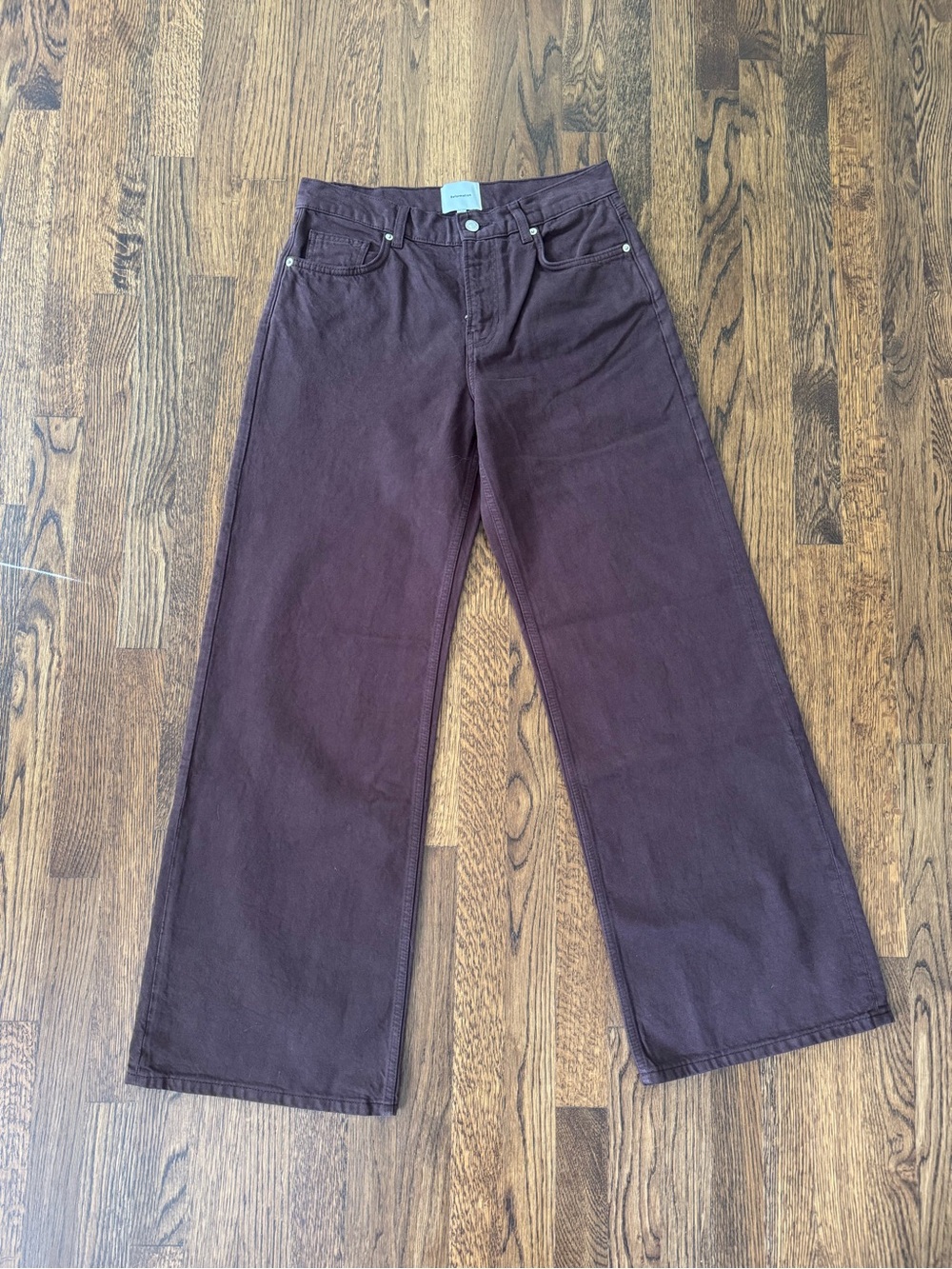 Reformation Cary Low Rise Slouchy Wide Leg Jeans 27 brown